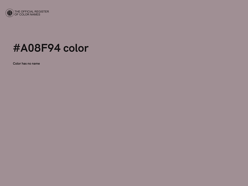 #A08F94 color image