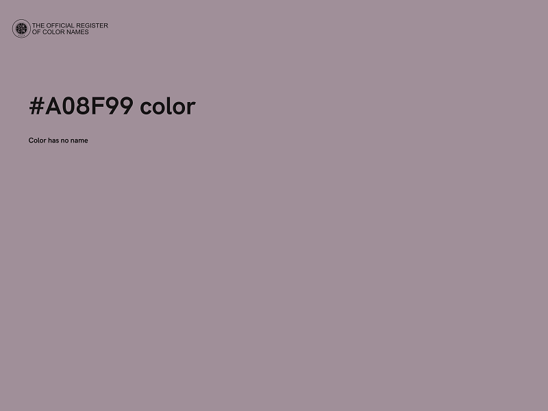 #A08F99 color image