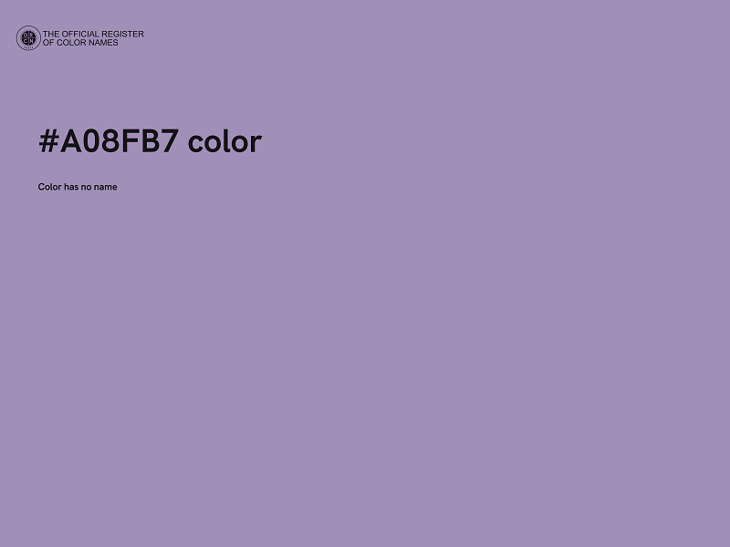 #A08FB7 color image