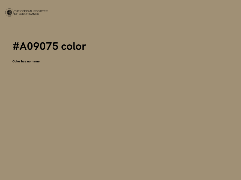 #A09075 color image