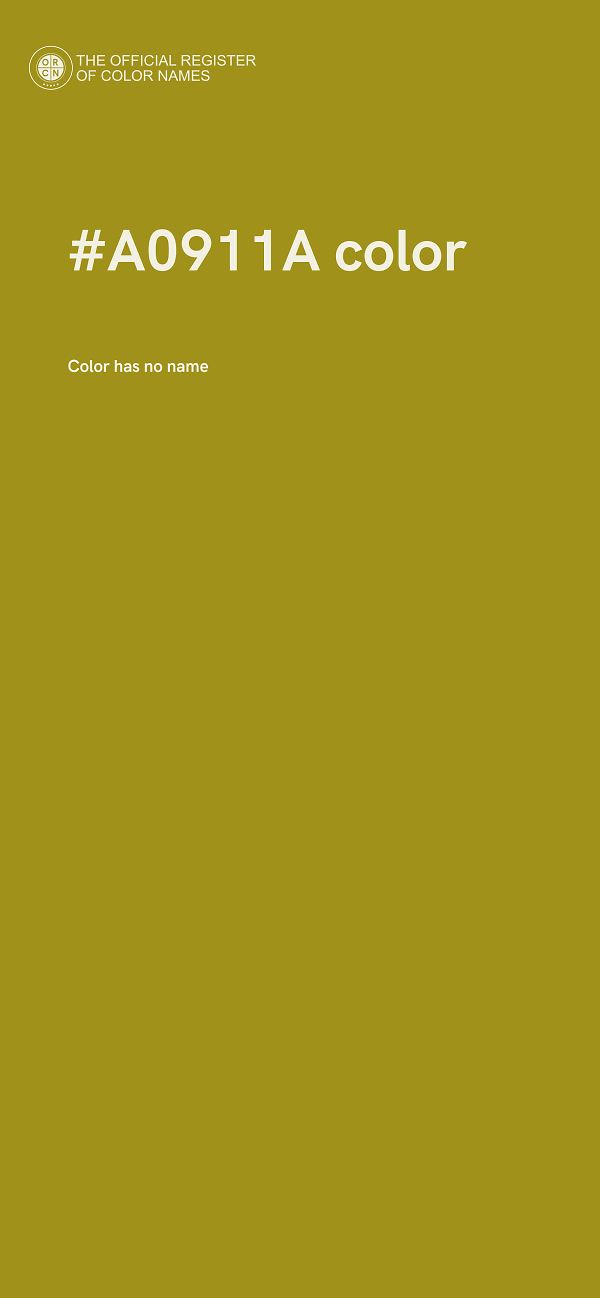#A0911A color image
