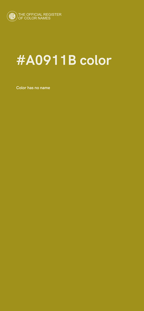 #A0911B color image