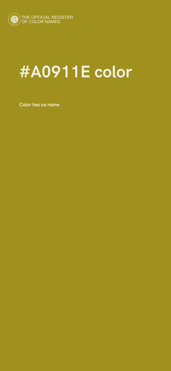 #A0911E color image
