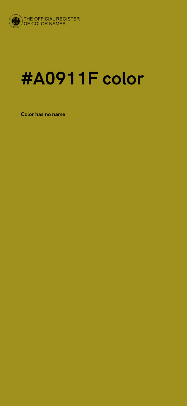 #A0911F color image