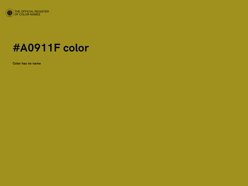 #A0911F color image