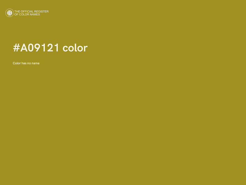 #A09121 color image