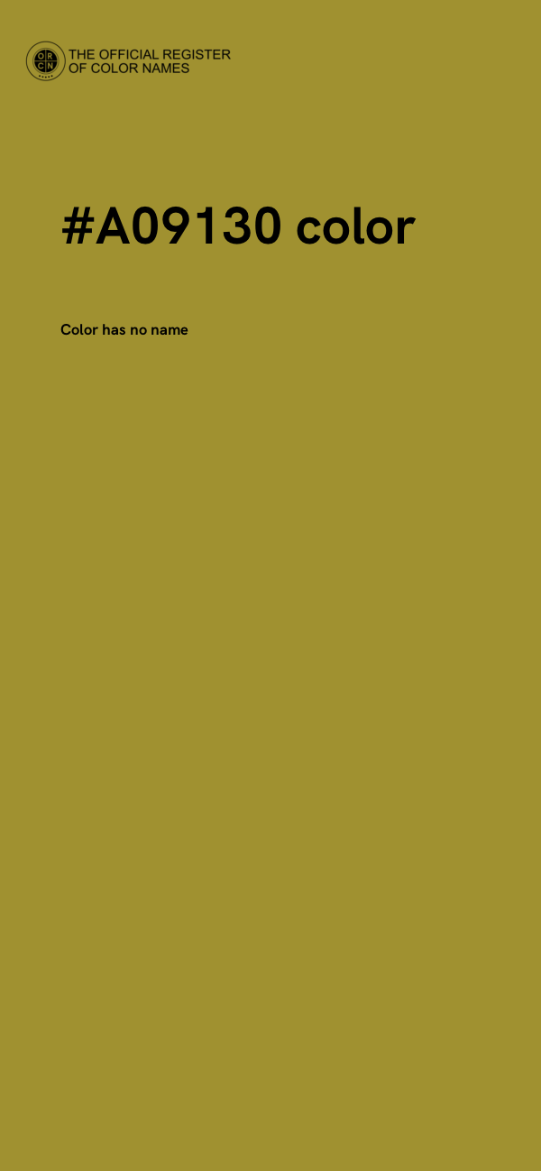 #A09130 color image