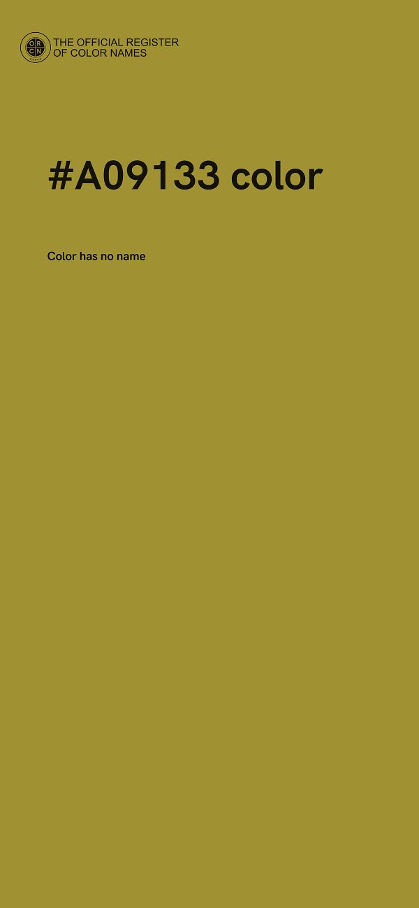 #A09133 color image