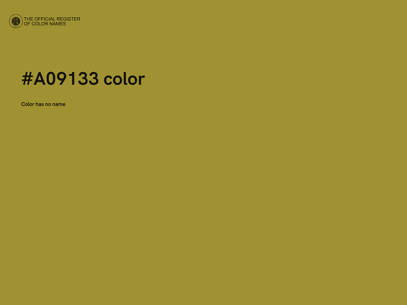 #A09133 color image
