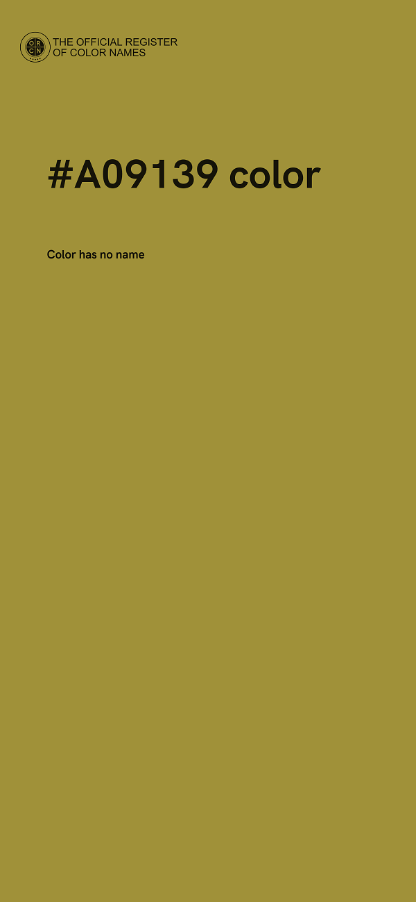 #A09139 color image