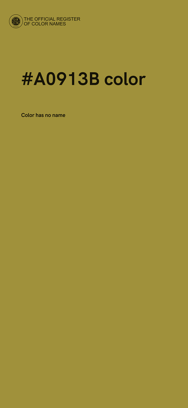 #A0913B color image