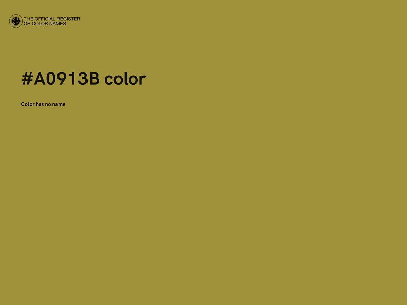 #A0913B color image