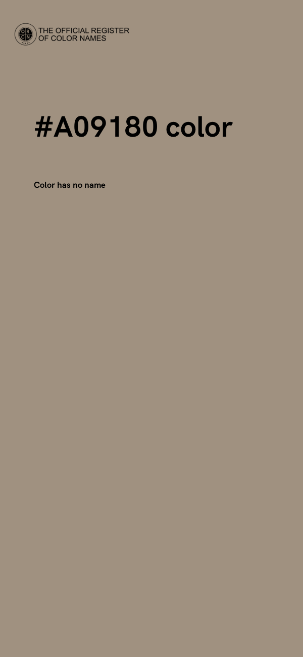#A09180 color image