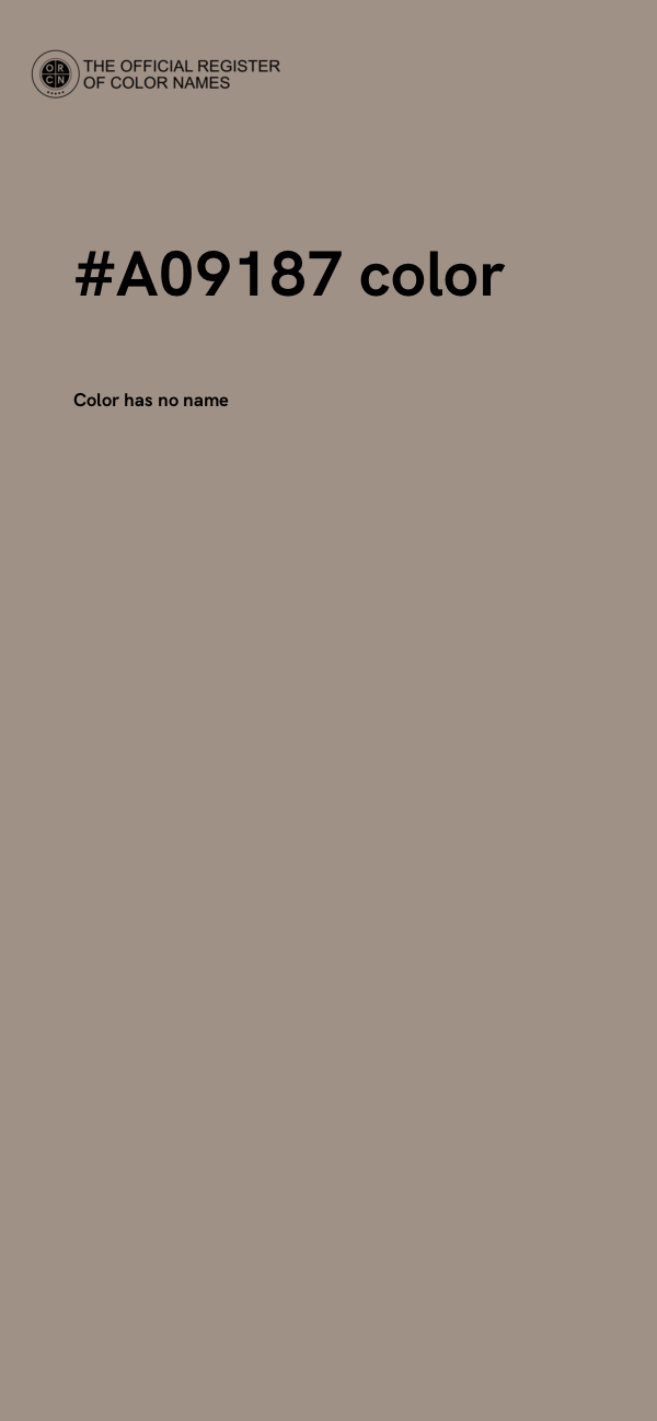 #A09187 color image