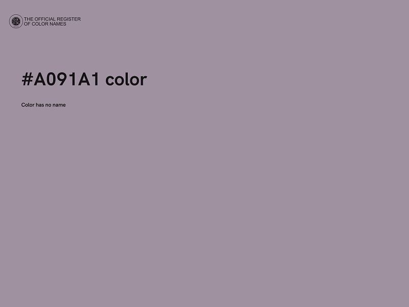 #A091A1 color image