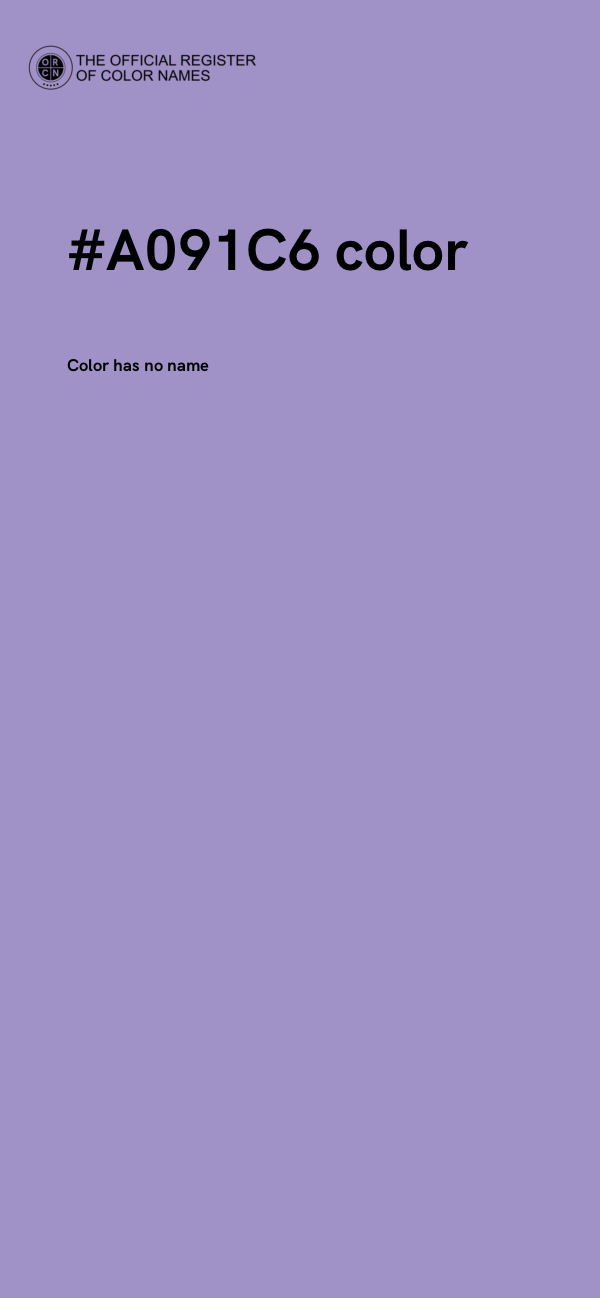 #A091C6 color image