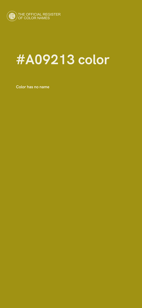 #A09213 color image