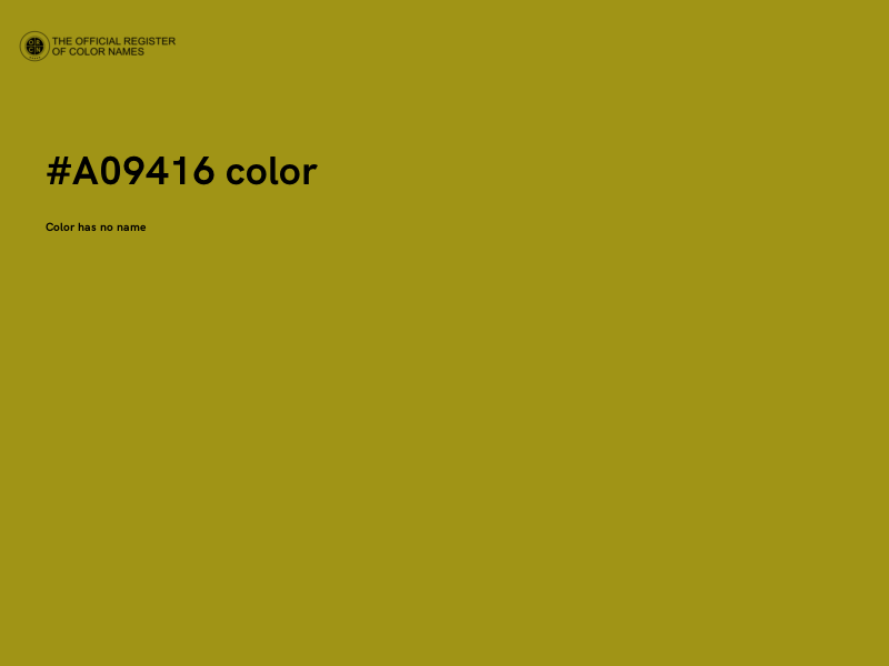 #A09416 color image