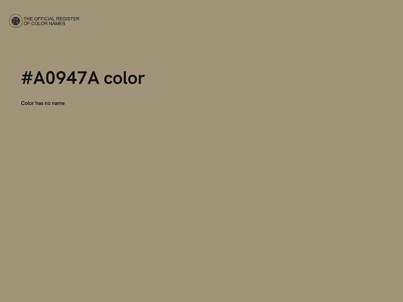 #A0947A color image