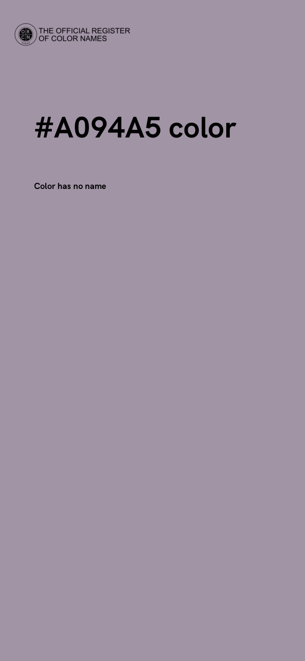 #A094A5 color image