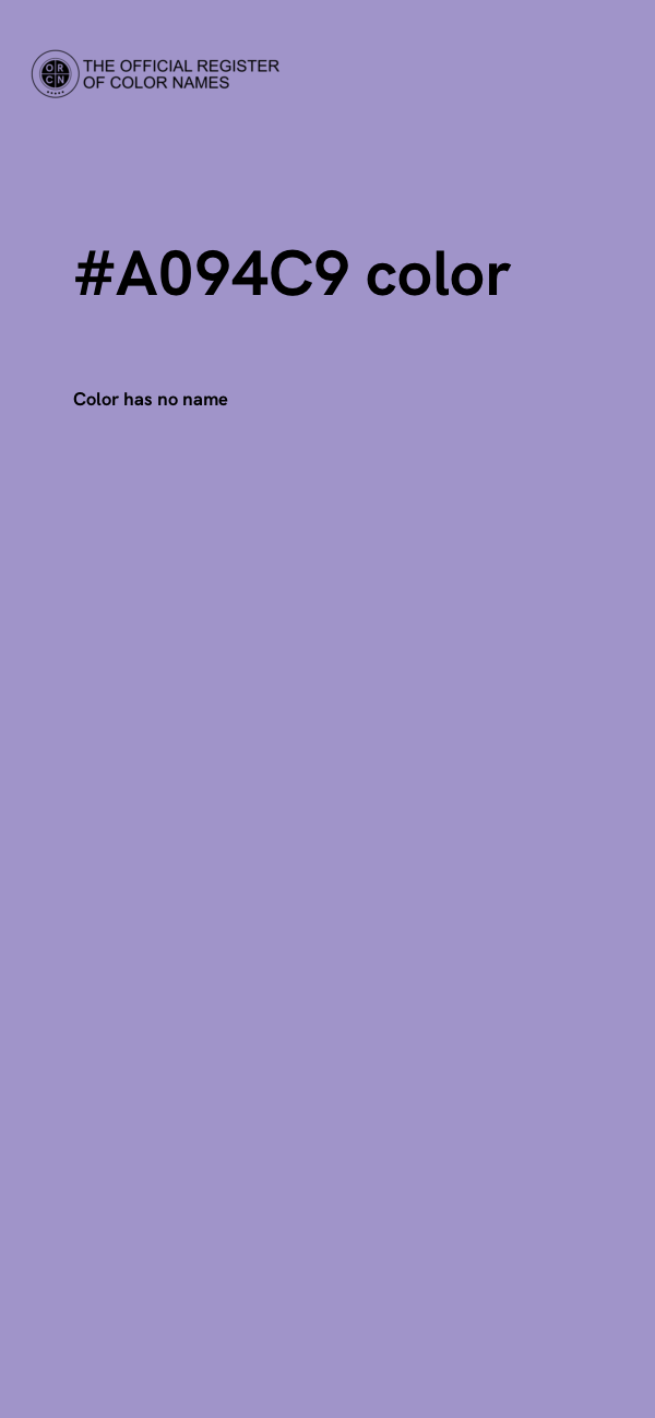#A094C9 color image