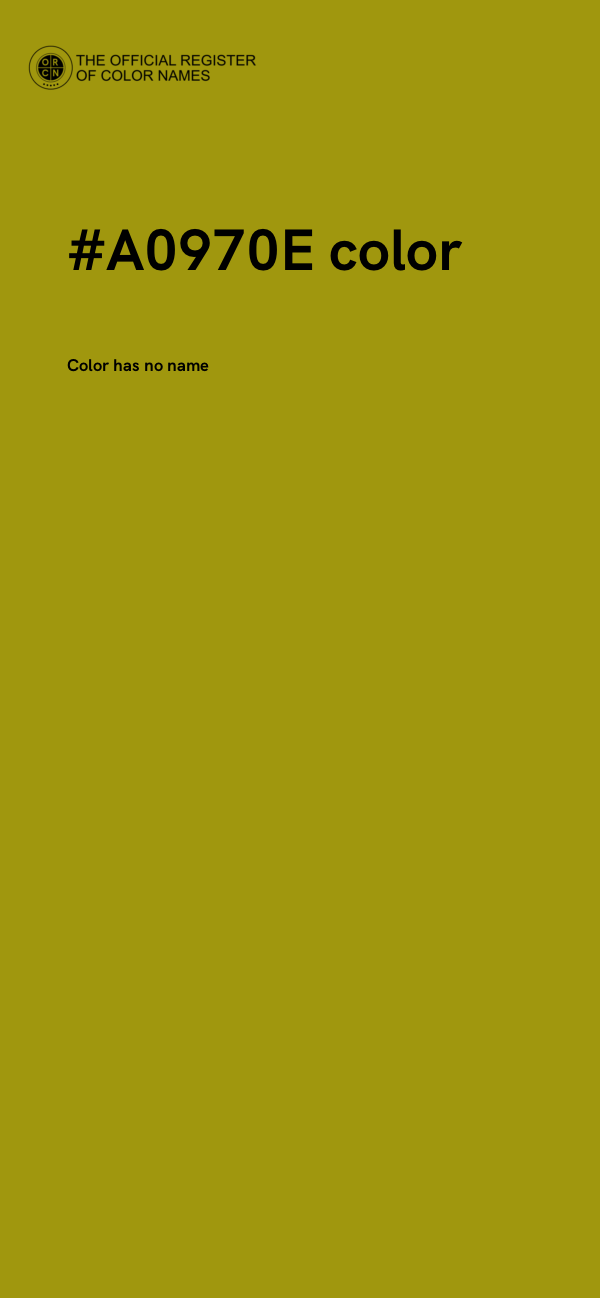 #A0970E color image