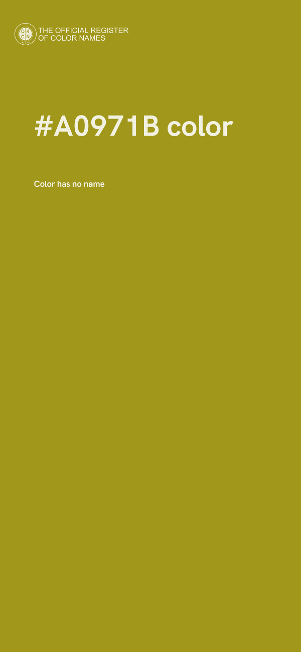#A0971B color image