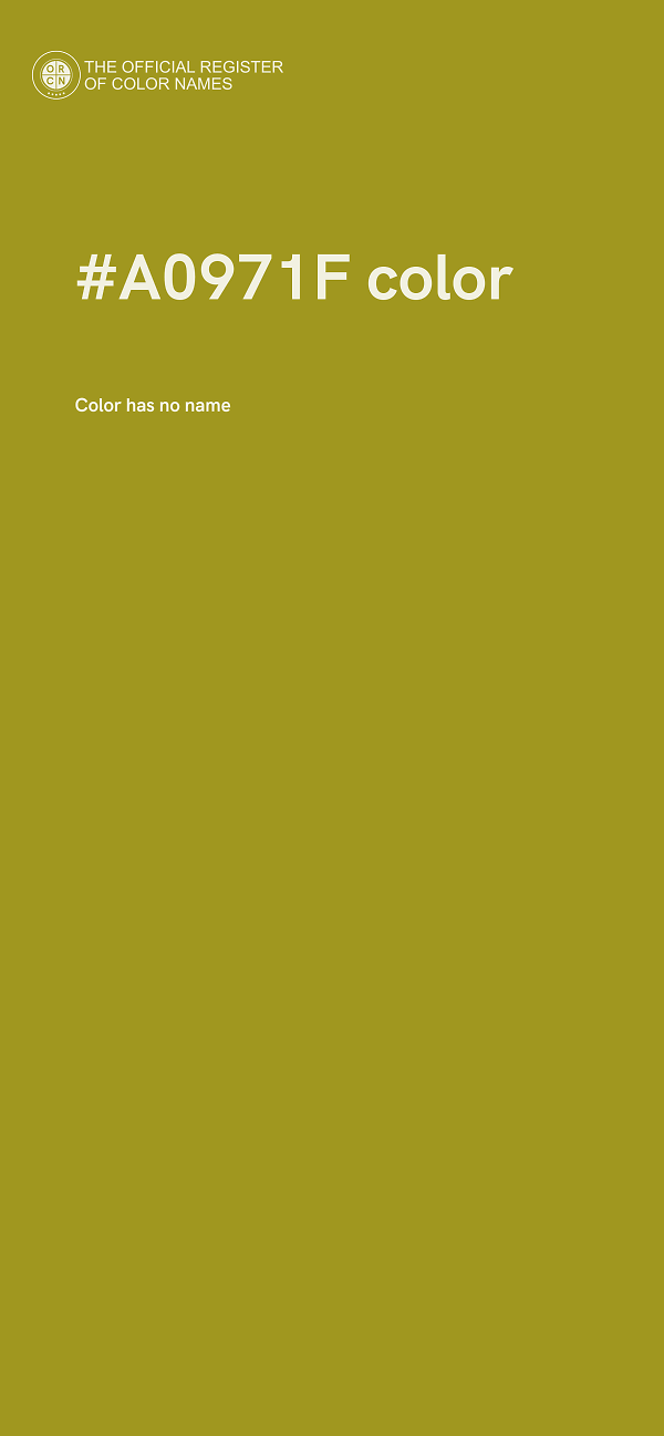 #A0971F color image
