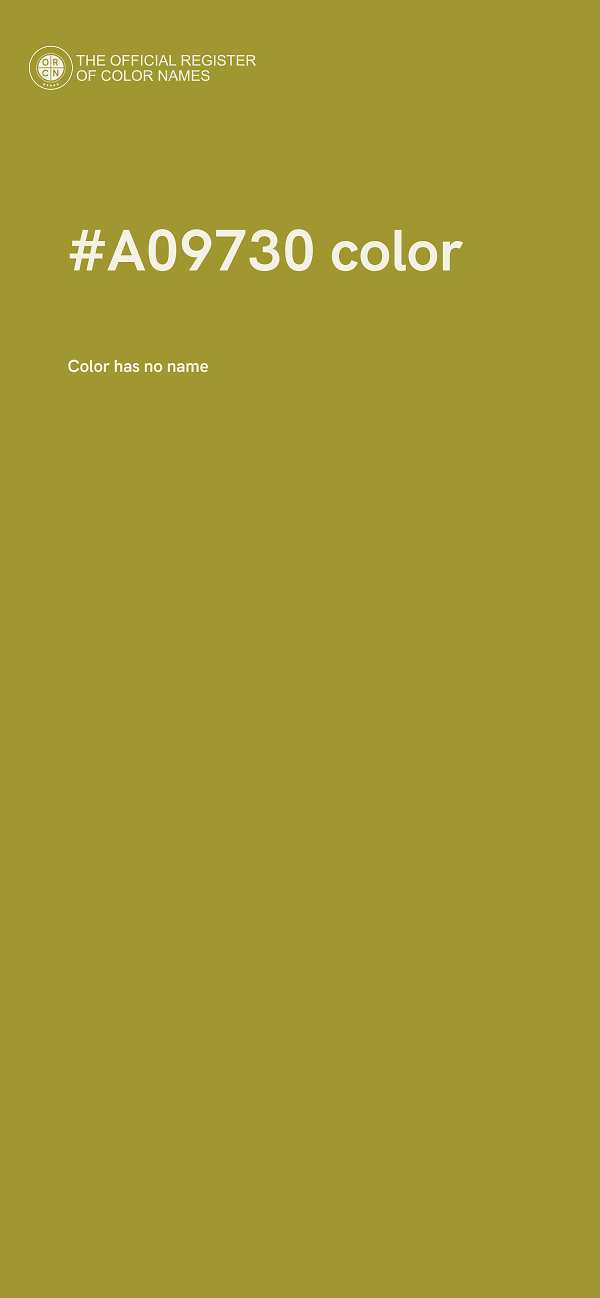 #A09730 color image