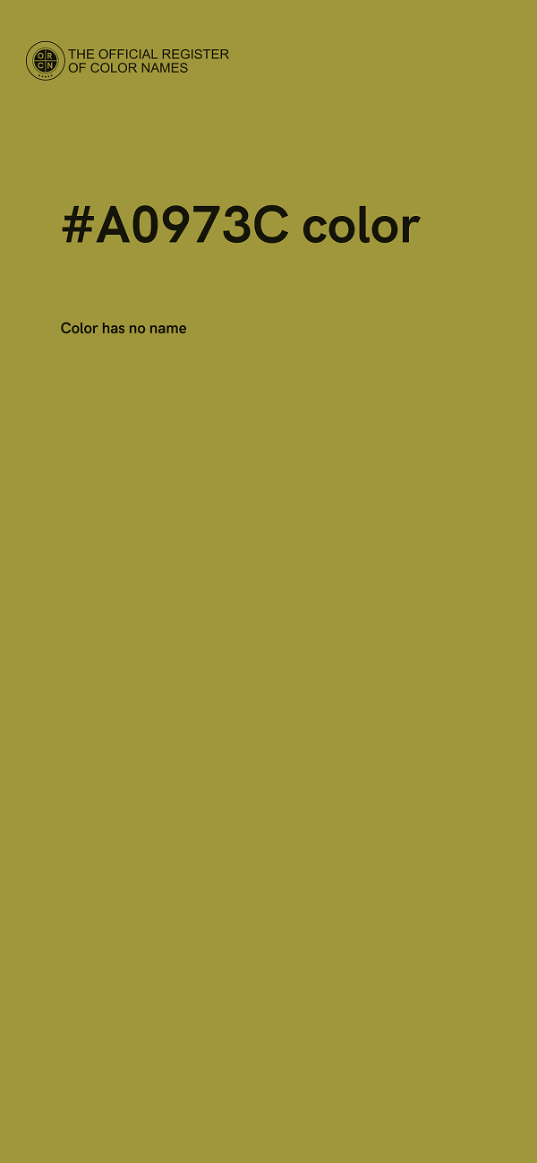 #A0973C color image