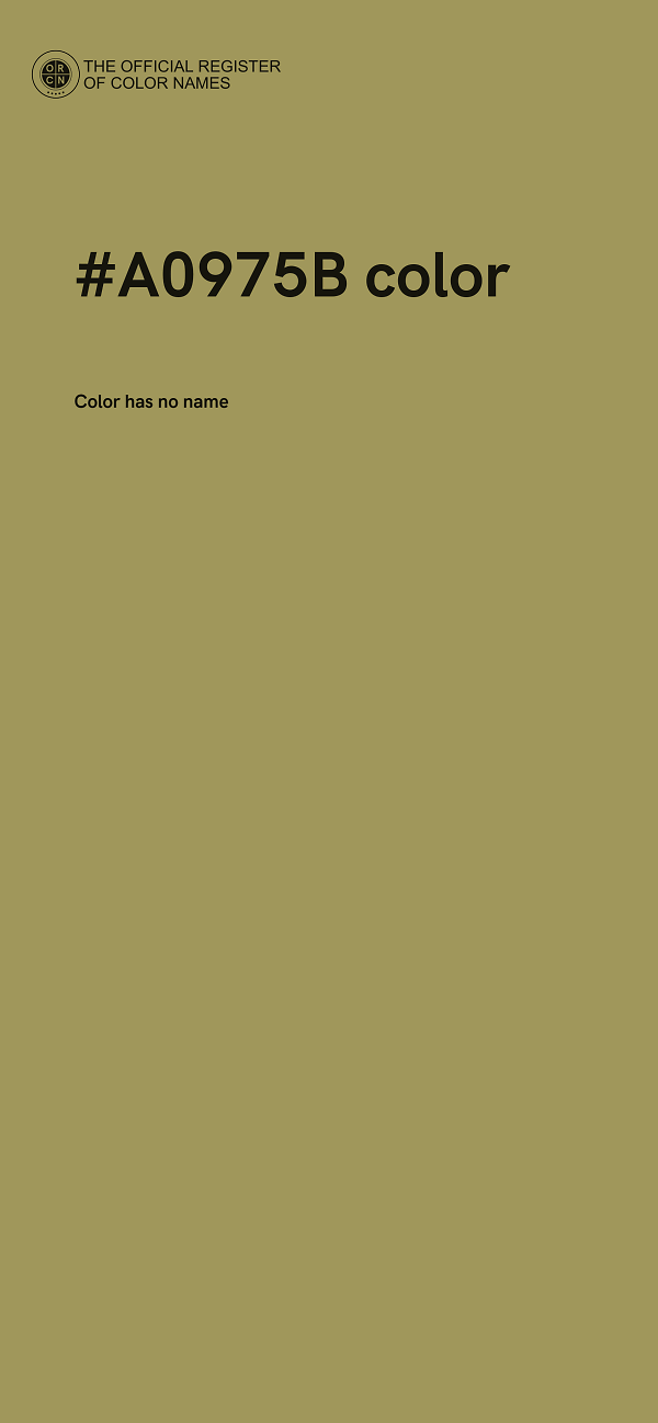 #A0975B color image