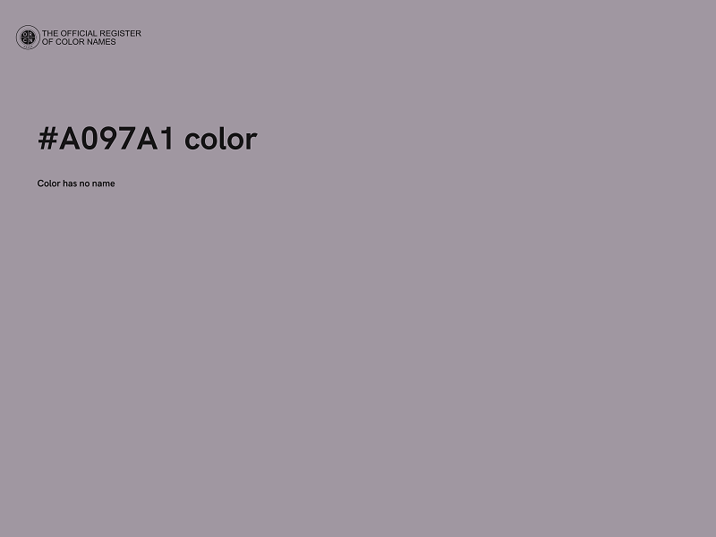 #A097A1 color image