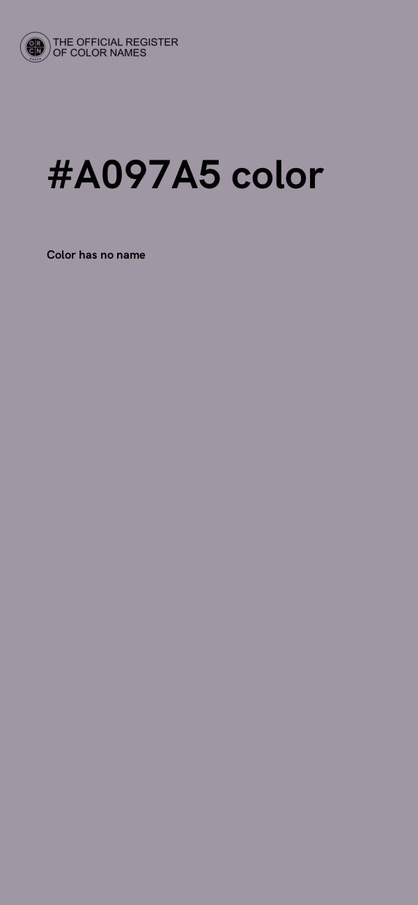 #A097A5 color image