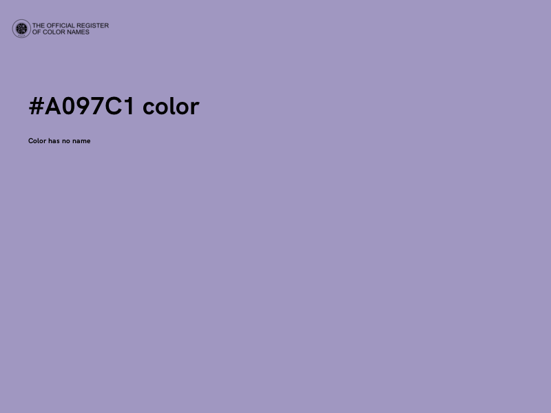 #A097C1 color image