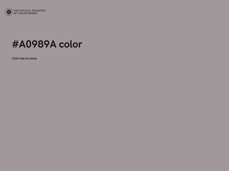 #A0989A color image