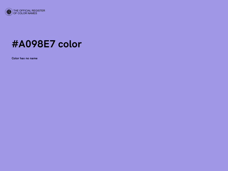 #A098E7 color image