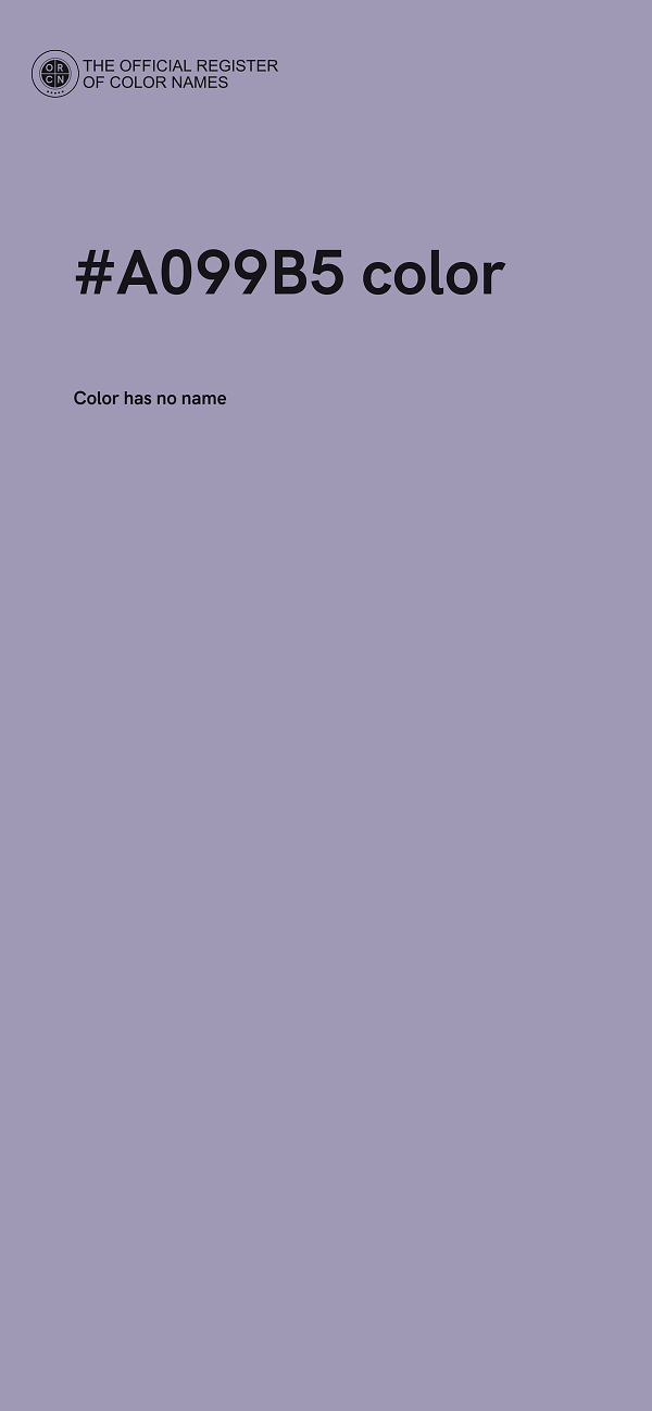 #A099B5 color image