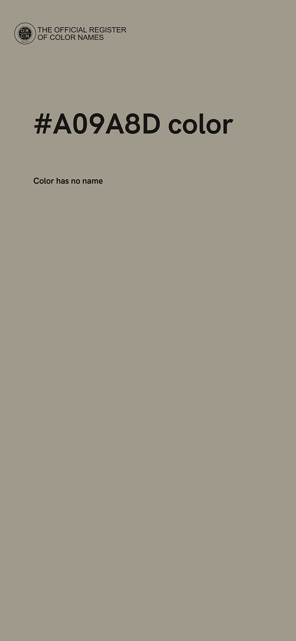 #A09A8D color image