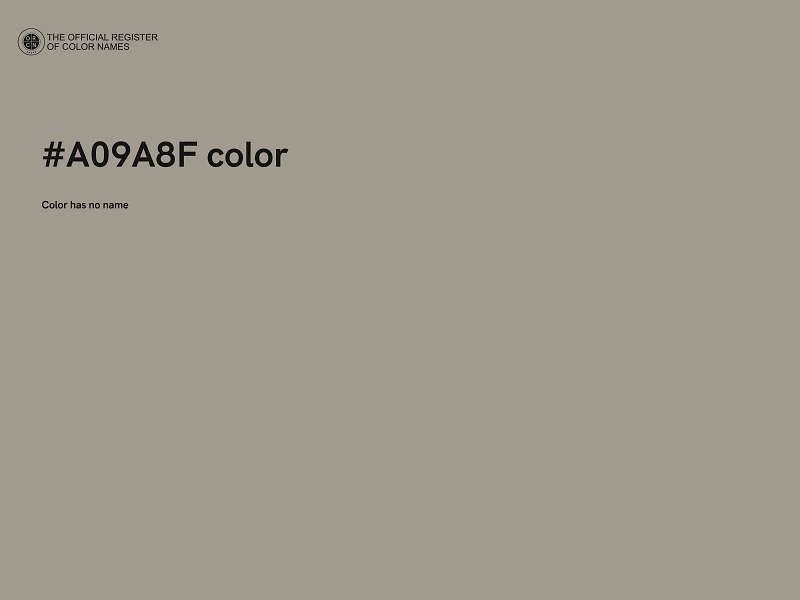 #A09A8F color image
