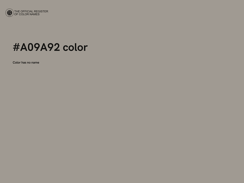 #A09A92 color image