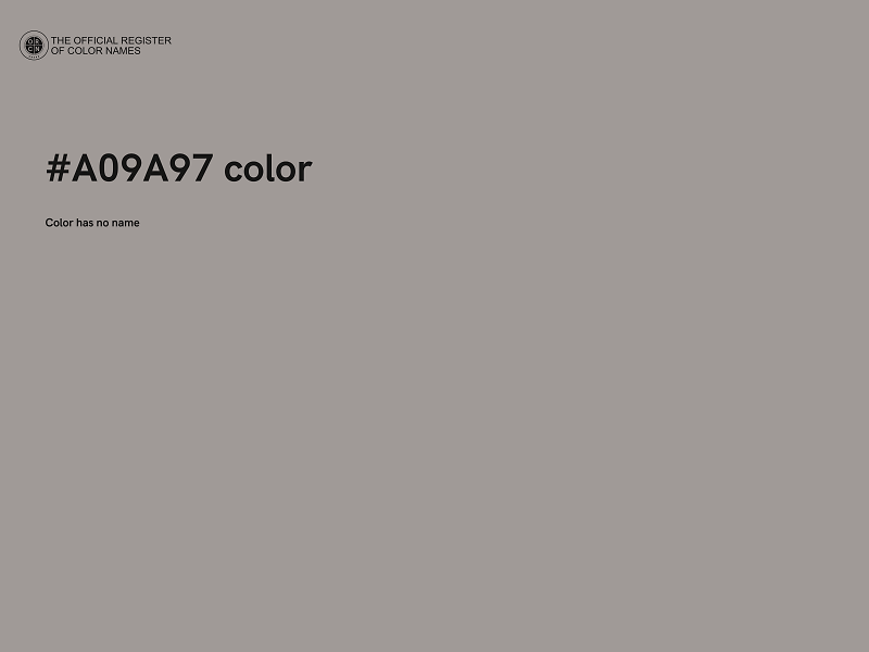 #A09A97 color image