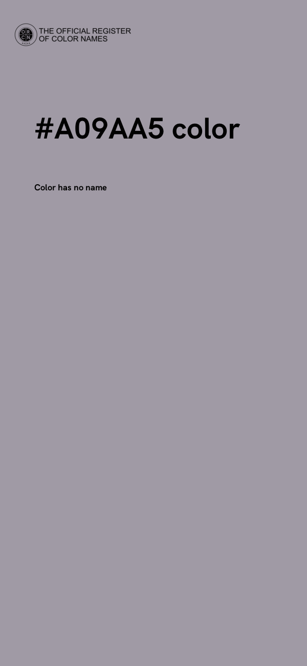 #A09AA5 color image
