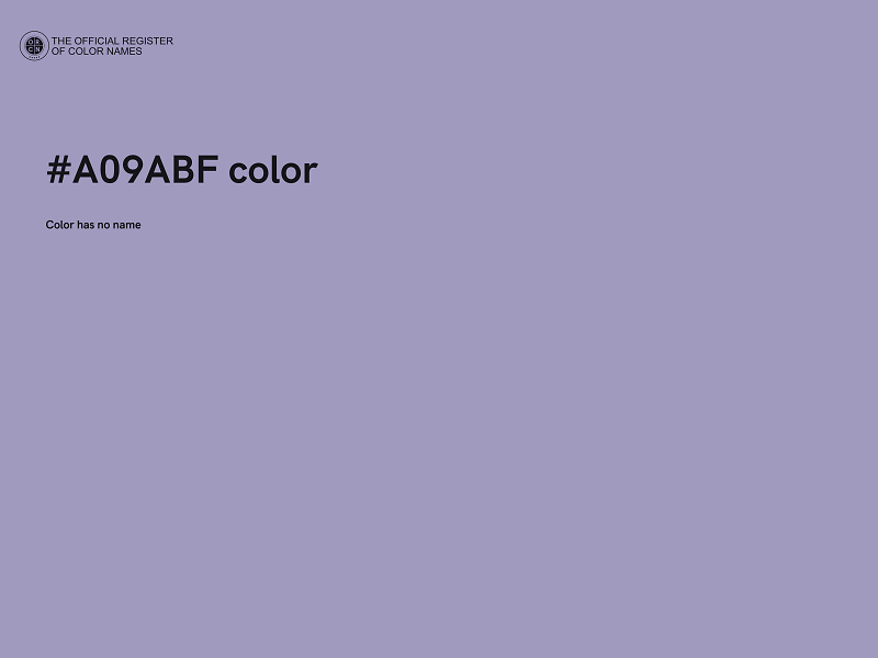 #A09ABF color image