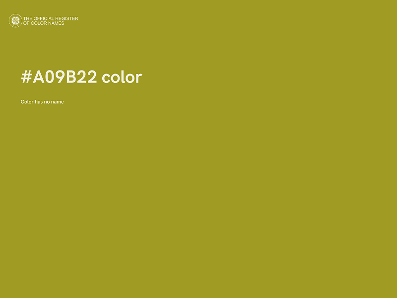 #A09B22 color image