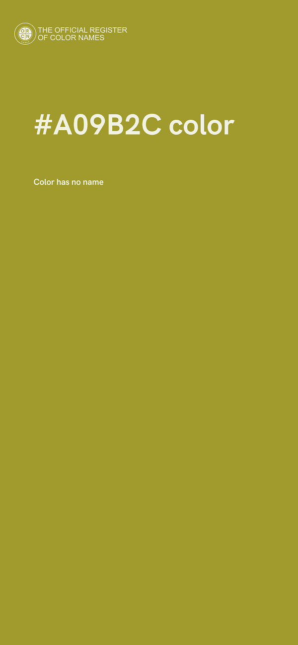 #A09B2C color image