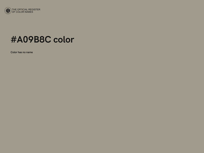 #A09B8C color image