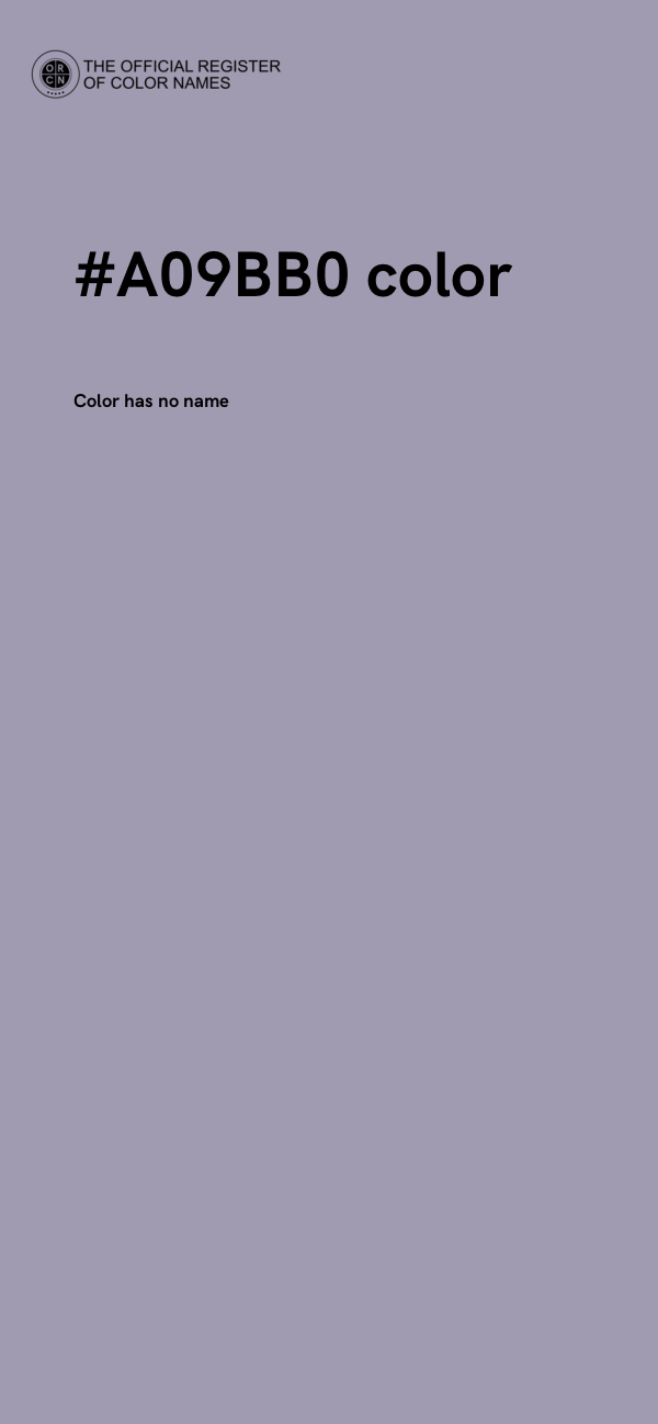#A09BB0 color image