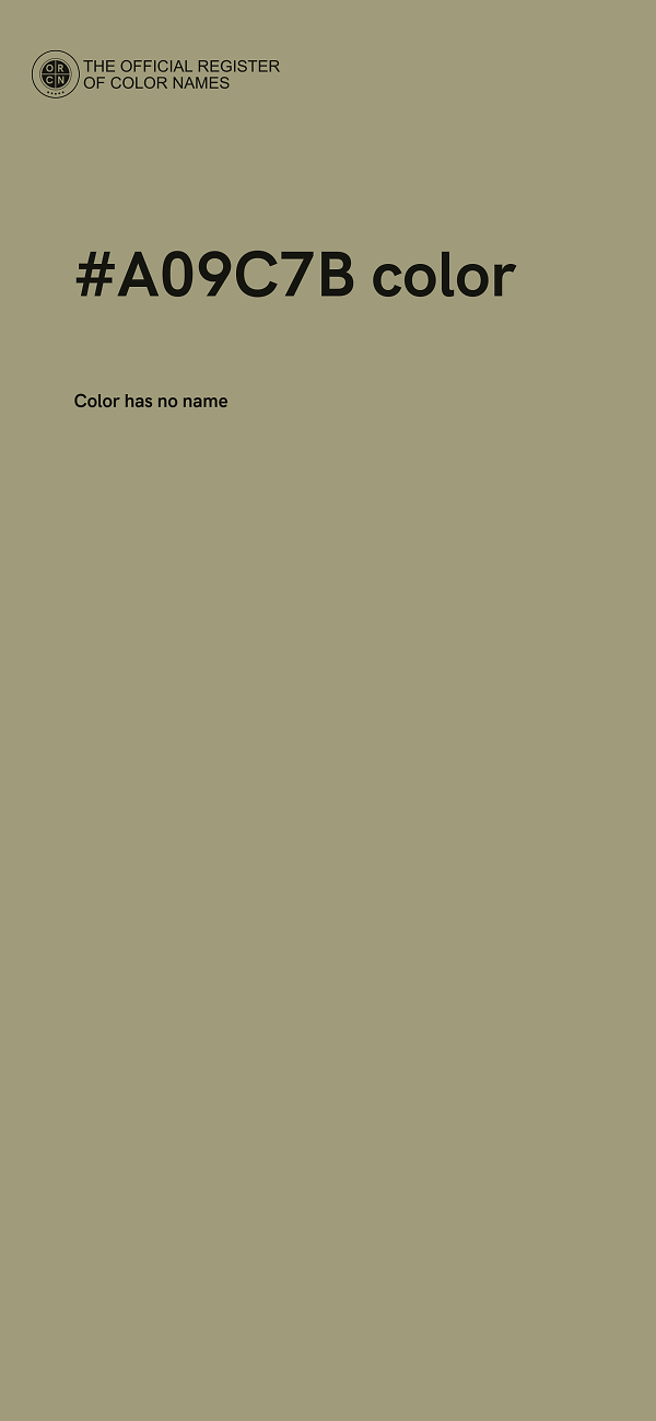 #A09C7B color image