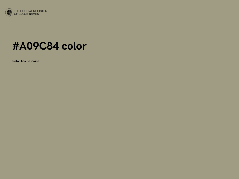 #A09C84 color image