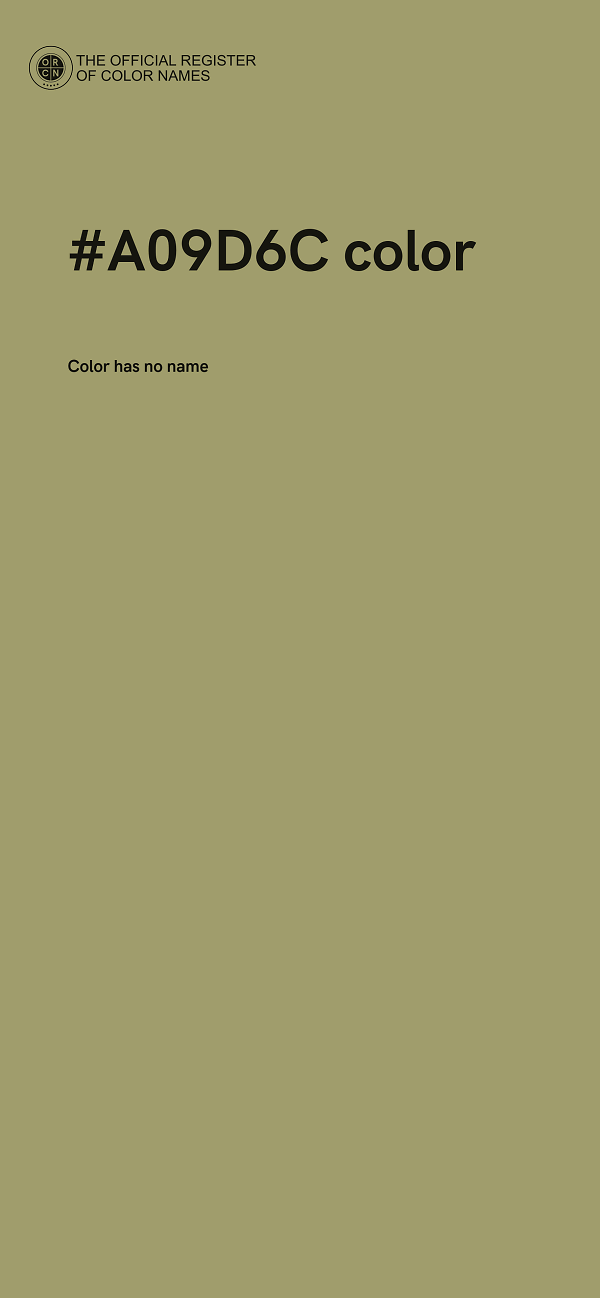 #A09D6C color image